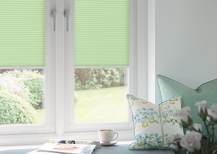 Solaris, Limeade - Stick Fit Pleated Blind - Image 5